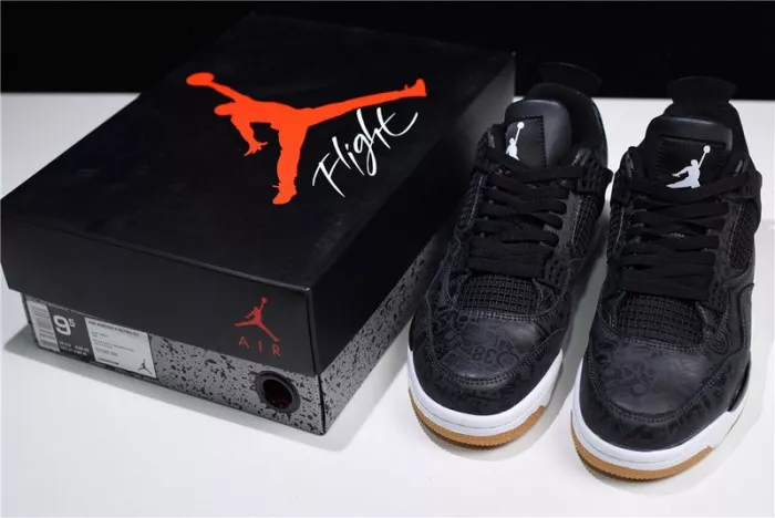 Reps LUCY Air Jordan 4 Retro Black Laser CI1184-001 0112