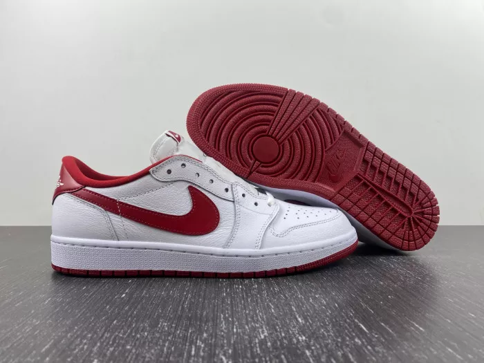 Rep LUCY Jordan 1 Retro Low White Varsity Red 705329-101 0112