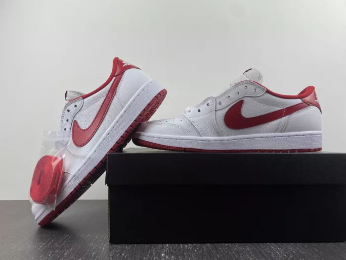 Rep LUCY Jordan 1 Retro Low White Varsity Red 705329-101 0112