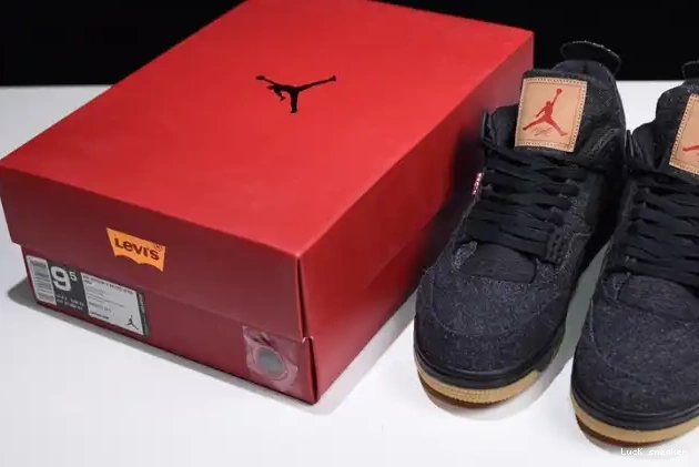 Cheap.replica LUCY x Jordan 4 AO2571-001 Levi's Air 'black' 0210