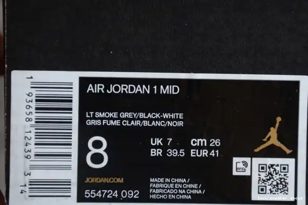 Rep LUCY AIR 1 Jordan 554724-092 Smoke Light Grey Mid 0223