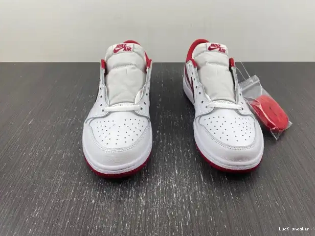 Reps LUCY Low Jordan 1 705329-101 Red White Varsity Retro 0209